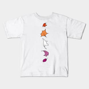 Heartstopper leaves Line - lesbian pride Kids T-Shirt